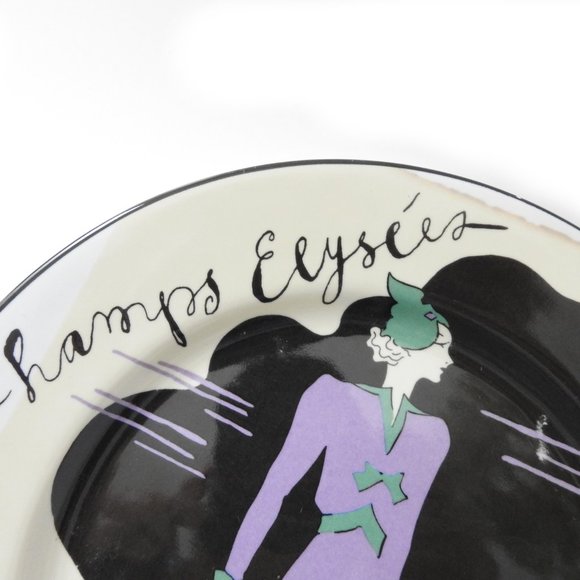 Rosanna French Fashion Wall Decor Plate Dessert Plate Italy - Picture 3 of 7